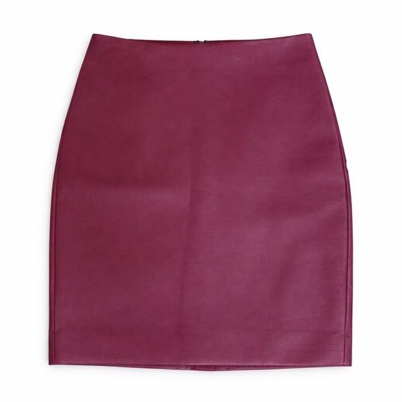 J. Crew Dresses & Skirts - J. Crew Rich Purple Leather Pencil Skirt